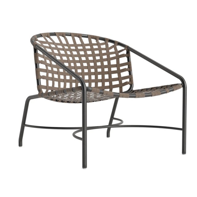 Brown Jordan Kantan Aluminum Suncloth Lounge Chair, Textured Pewter frame with Mica fabric For Sale - Image 12 of 12
