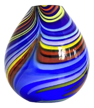 Artistic Vase in Murano Glass with Colored Reeds by Simoeng