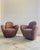 Pair of Michael Wolk "Miami" Postmodern Striped Swivel Chairs For Sale - Image 11 of 15