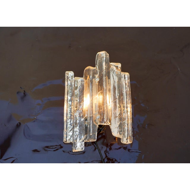 German Glass Wall Sconce from Fischer Leuchten, 1970s For Sale - Image 10 of 13