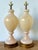 Brass Vintage Italian Murano Glass Lamps - A Pair For Sale - Image 8 of 12