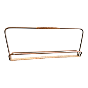 Mid Century Modern Signed Carl Aubock Rattan Wrapped Holder / Display Austrian Vintage
