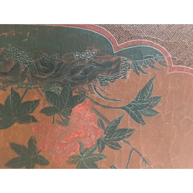 Paint Chinese Red Lacquer Side Table, Drinks Table, 19th C. For Sale - Image 7 of 11