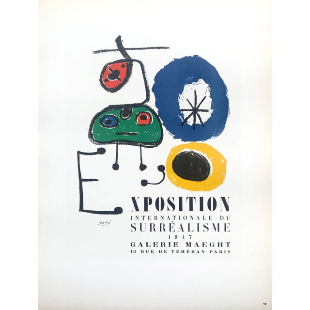 Title: Exposition du surrealisme Artist: Joan Miro Country: Spain Medium: Lithograph Paper size: 12.50 X 9.50 inch...