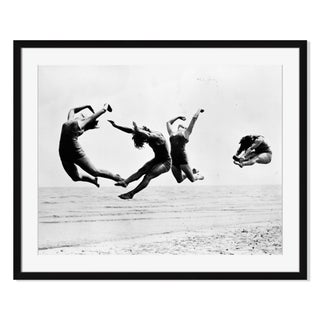 "Beach Exercise" Framed Photography by Reg Speller For Sale