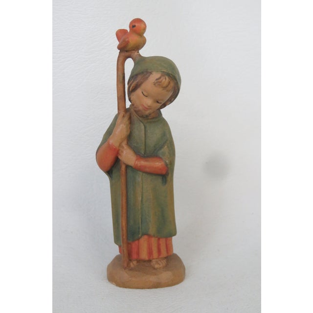 ANRI Anri Juan Ferrandiz 4 Piece Nativity Set Joseph Mary Baby Hand Carved Wood 4708b For Sale - Image 4 of 12