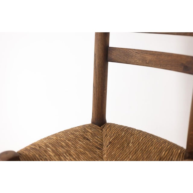 Brown Oak Chairs, 1950s, Set of 8 For Sale - Image 8 of 12