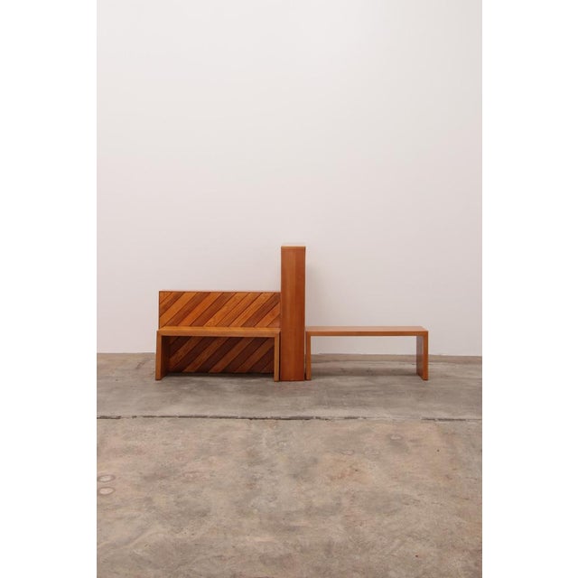 Modular beech set of two room dividers with benches, 1970 Italy. This set can be used in many different ways, if you have...