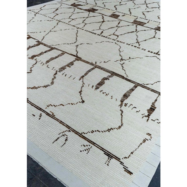 Beige Turkish Tulu Handmade Rug 11'10" x 16'5" #20291 For Sale - Image 8 of 8