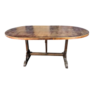 19th Century French Vendange Oval Tilt-Top Wine Tasting Table