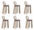 Mary III Bar Chairs in Wood with Lacquered Legs by Ottiu, Set of 6 For Sale
