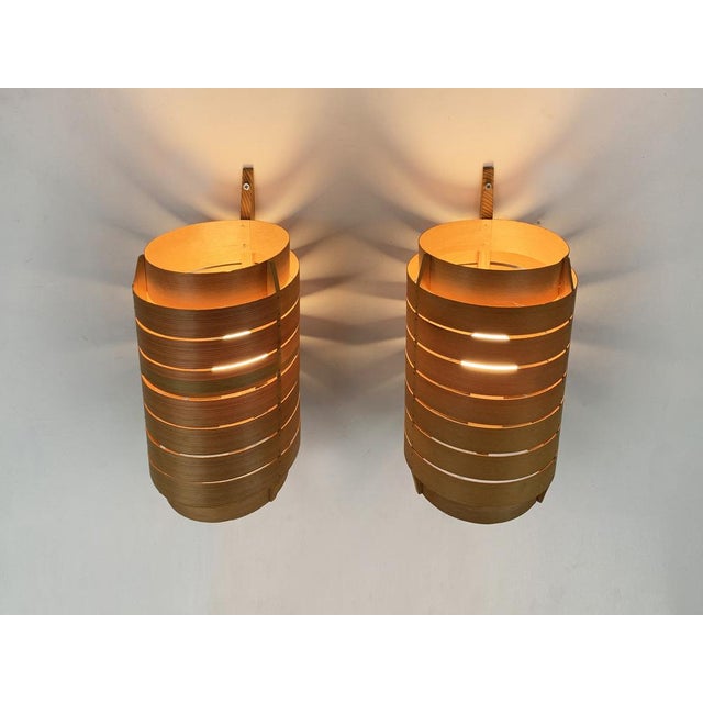 V-156 Wall Lamps in Pine by Hans-Agne Jakobsson for AB Markaryd, 1960s, Set of 2 For Sale - Image 4 of 17