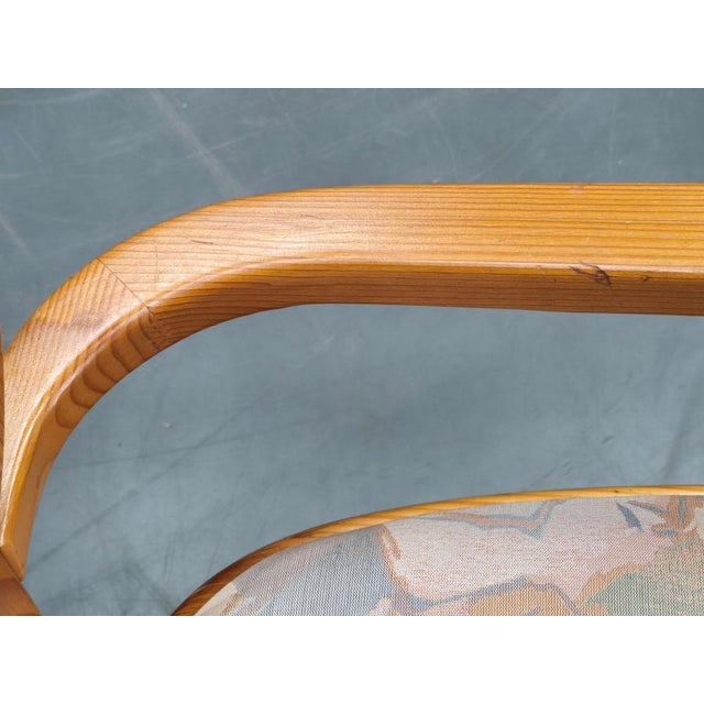 1970s Postmodern Pine Dining Armchairs, Czech, 1970s, Set of 8 For Sale - Image 5 of 18