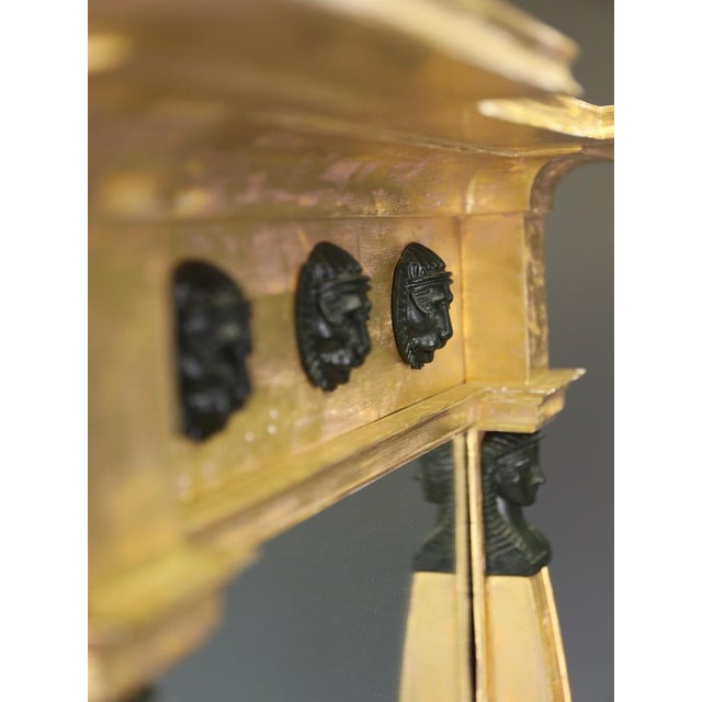 Regency Revival Egyptian Giltwood and Bronze Pier Mirror, 1930 For Sale - Image 11 of 18