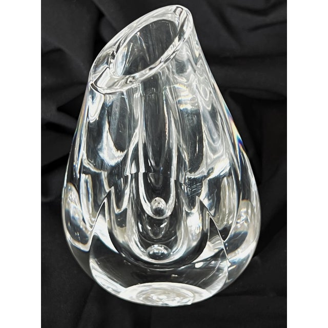 French Country Saint Louis Cristal, France Stunning Heavy 7" Crystal Teardrop Vase by $975List Price For Sale - Image 3 of 8