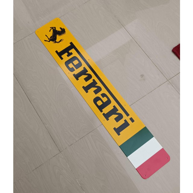 Not Yet Made - Made To Order Vintage Ferrari Metal Sign Advertising 2026 Reproduction 1.3mm Heavy Steel Decor For Sale - Image 5 of 11