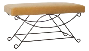 Panoplie Iron Loop Bench, Camel Mohair