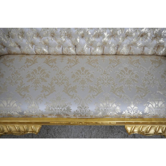 French Baroque Style Giltwood Sofa Settee For Sale - Image 9 of 18