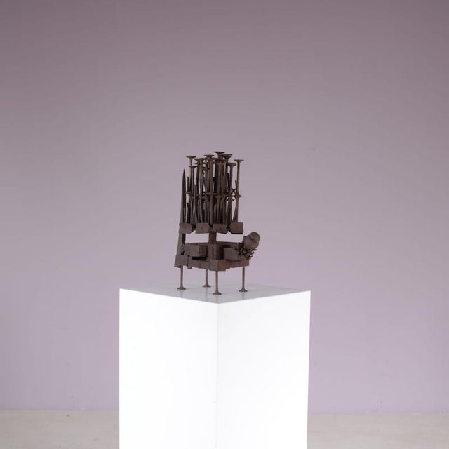 Brutalist Metal Artwork from Frans De Boer Lichtveld, 1970s For Sale - Image 10 of 15