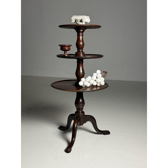Antique English Tripod Etagère For Sale - Image 5 of 18
