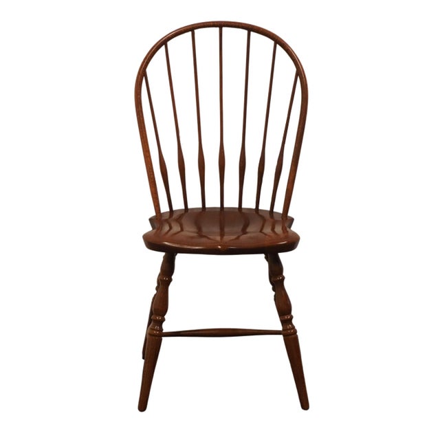 American High End Vintage Solid Cherry Early American Windsor Dining Side Chair 303-882 For Sale - Image 3 of 9