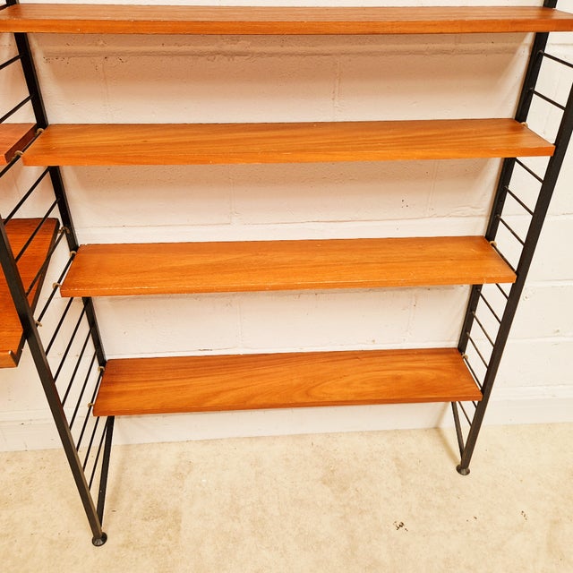 Vintage Danish Two Bay Shelf System by Robert Heal for Heals Staples Ladderax, 1960s For Sale - Image 4 of 9