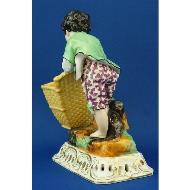 Early 19th Century Porcelain Figurine of Child with Basket by Jacob Petit, France For Sale - Image 4 of 18