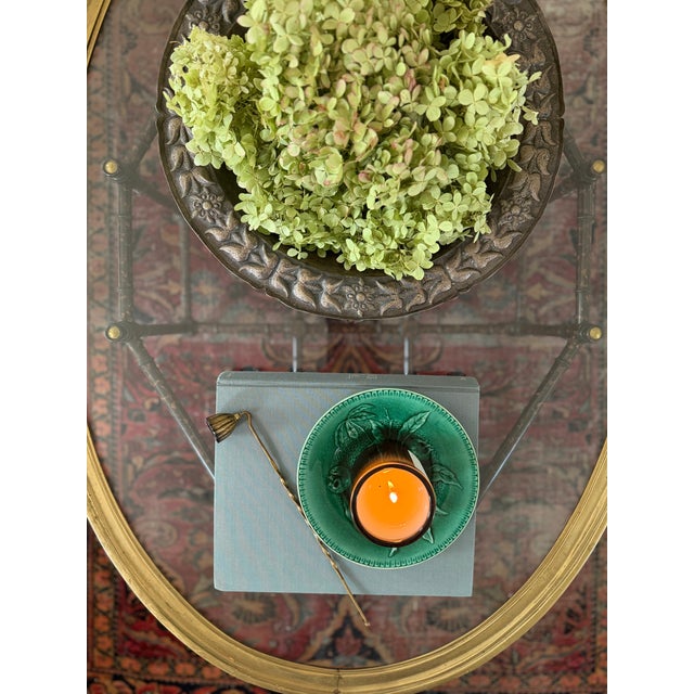 1900 - 1909 Antique Hand-Hammered Tinned Copper Repoussé Bowl For Sale - Image 5 of 5
