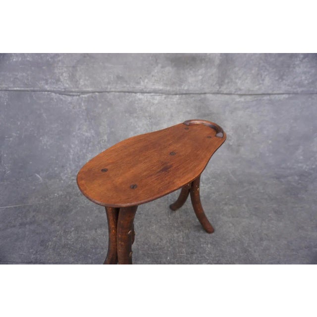 Art Nouveau Late 19th Century attributed to Fischel Thonet Shoe Stool For Sale - Image 3 of 8