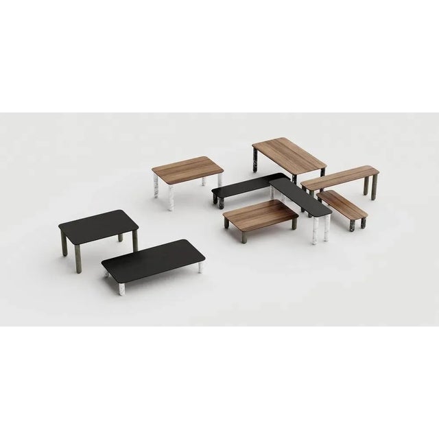 Small White and Black Marble Sunday Coffee Table by Jean-Baptiste Souletie For Sale - Image 4 of 8