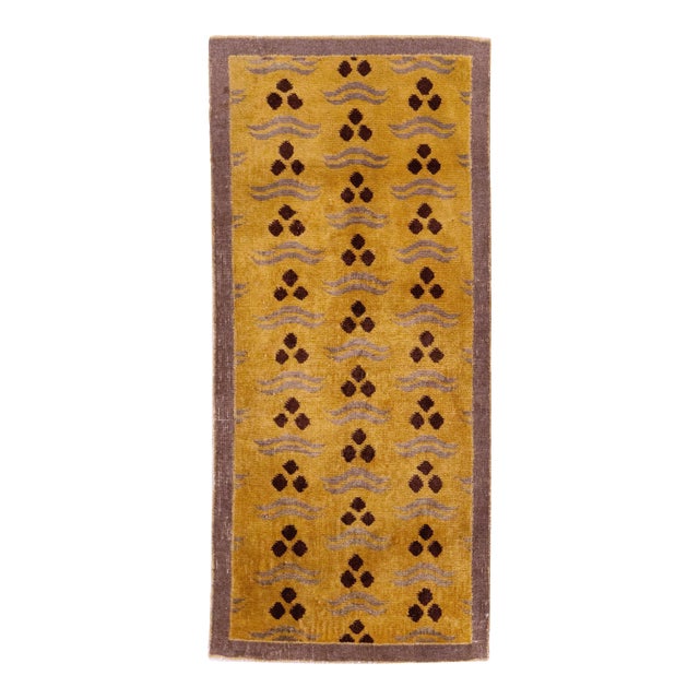 Galerie Shabab Collection Mid-20th Century Turkish Anatolian Deco Throw Rug For Sale