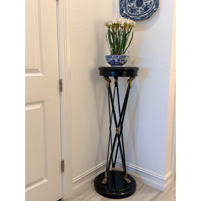 Maitland-Smith Pedestal Plant Stand For Sale In Naples, FL - Image 6 of 10