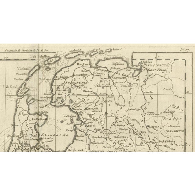 The Netherlands Seven United Provinces Map by Bonne, 1780 For Sale - Image 4 of 10
