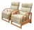 Chairs Pair of Vintage Mid Century Bamboo Rattan Braxton Culler Lounge Recliner Chairs For Sale