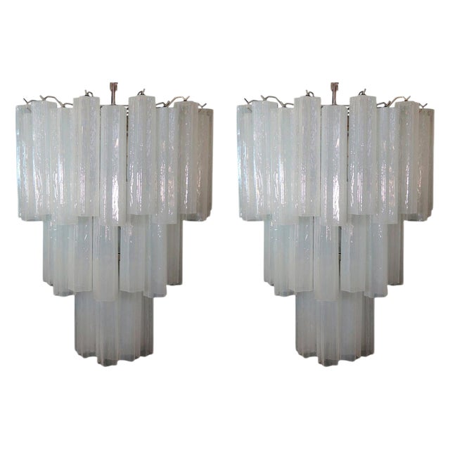 Toni Zuccheri Style Tronchi Murano Chandeliers, 1990s, Set of 2 For Sale