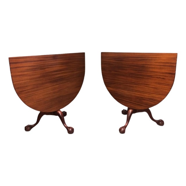 Vintage Colonial Style Dining Table, Two Leaves For Sale