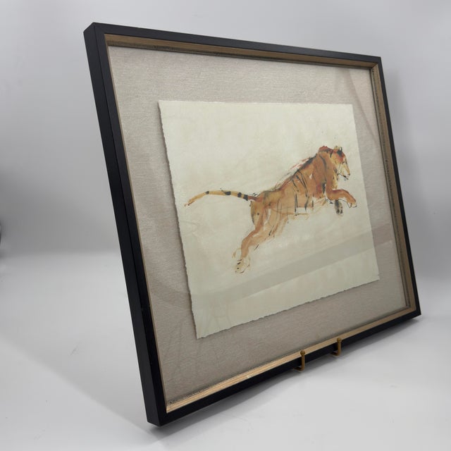 Contemporary Anthropologie Wendover Pouncing Tiger 3 Wall Art Print For Sale - Image 3 of 9