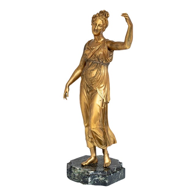 French Figural Gilt Bronze Sculpture, 19th Century For Sale