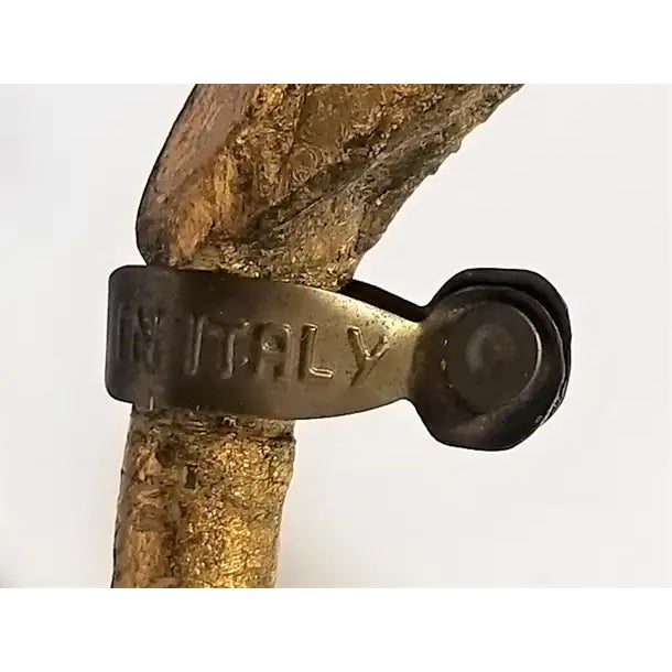 1950s 1950s Italian Gilt and Crystal Sconces / Candleholders Made in Italy For Sale - Image 5 of 13