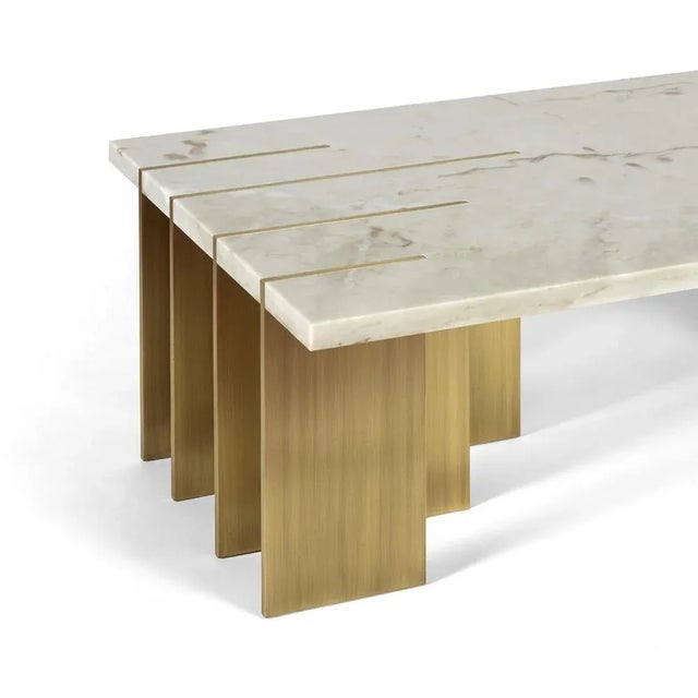 Pianist Estremoz Marble Coffee Table by Insidherland For Sale - Image 4 of 5