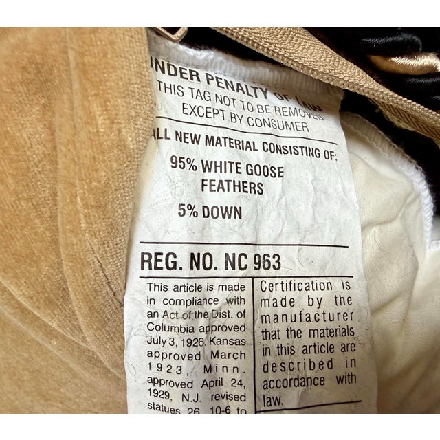 Vintage “Golden Melon” Needlepoint Pillow in the Style of Lycette Designs With Down Insert For Sale - Image 10 of 11