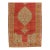Antique Turkish Oushak Rug, Handmade Wool Oriental Rug in Coral and Lt Blue For Sale
