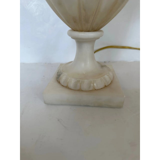 Mid 19th Century Antique Alabaster Table Lamps- a Pair For Sale - Image 5 of 11