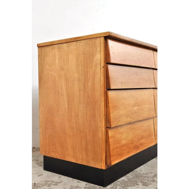 Vintage Chest of Drawers in Beech, 1950s For Sale - Image 6 of 11