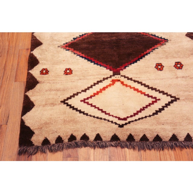 1980s Nazmiyal Collection Elegant Vintage Tribal Persian Gabbeh Rug For Sale - Image 5 of 6