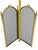 Vintage Four Panel Fireplace Screen Gold Black Mesh Folding Grate For Sale - Image 4 of 5