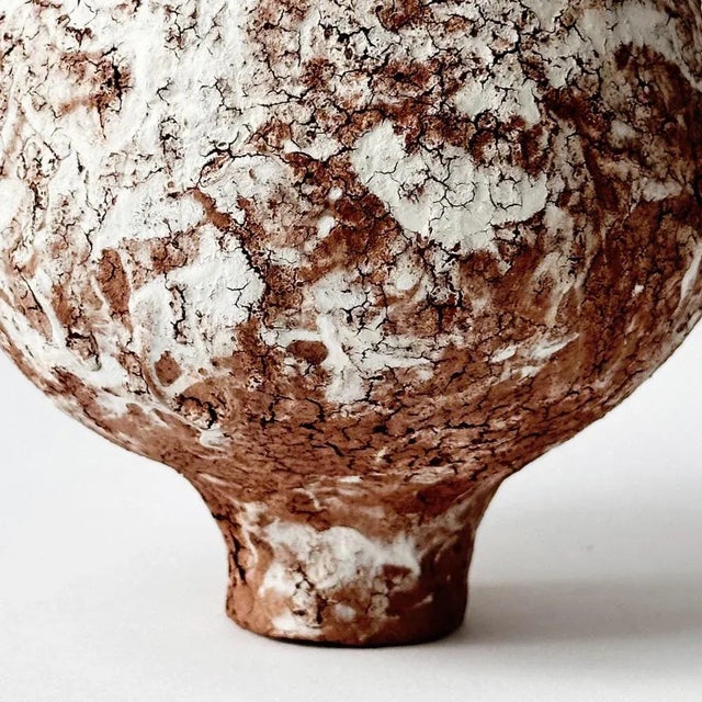 No 19 Terracotta Moon Jar by Elena Vasilantonaki For Sale - Image 4 of 5
