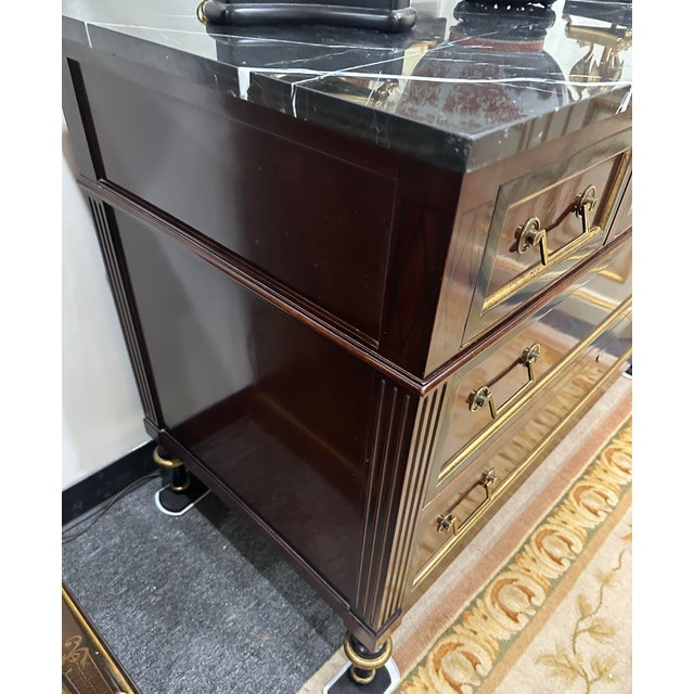 Traditional Baker Furniture Historic Charleston Collection Marble Top Dresser For Sale - Image 3 of 12