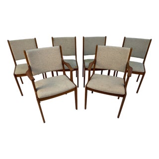 Mid 20th Century Set of Six Mid-Century Modern Teak Dining Chairs by Scandinavia Woodworks For Sale