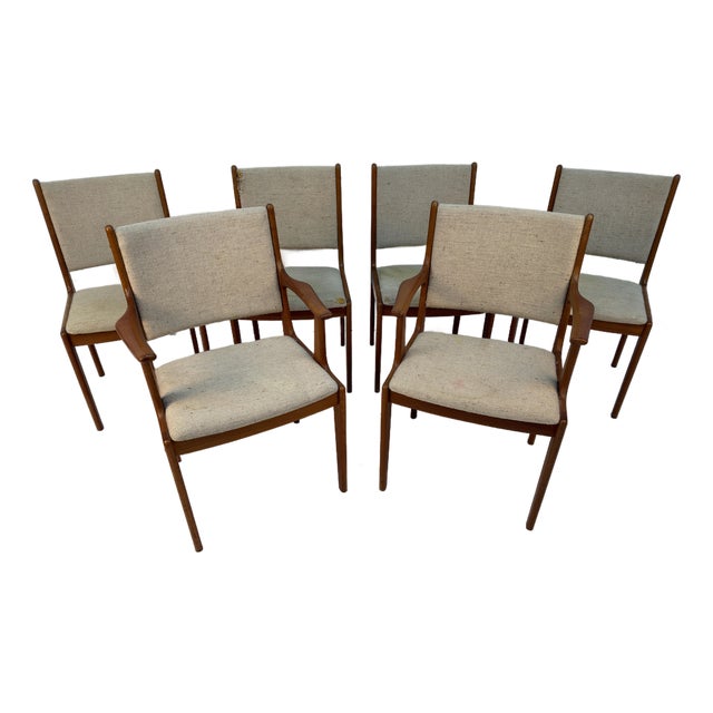 Mid 20th Century Set of Six Mid-Century Modern Teak Dining Chairs by Scandinavia Woodworks For Sale